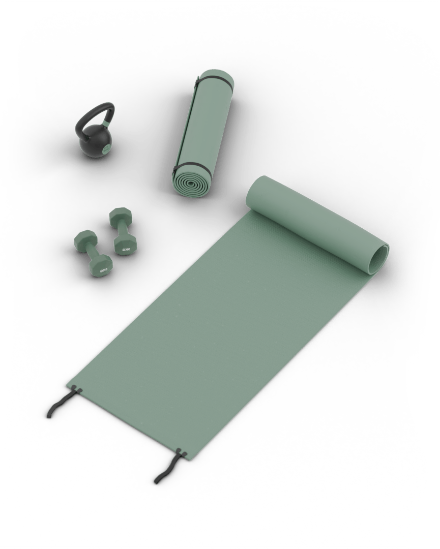 Das Bild zeigt verschiedene Fitness-Accessoires, welche bei Hartenfeller benutzt werden.